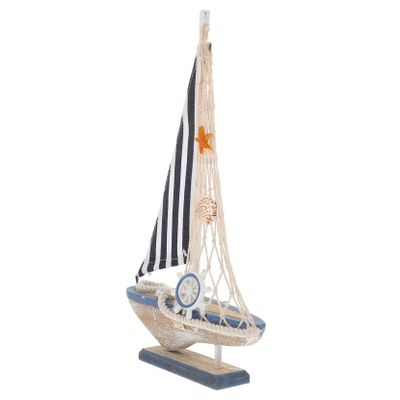 KOCKSHION 3-Piece Mediterranean Sailboat Model, Retro Tabletop Decor for Living Room, Bedroom, and Office