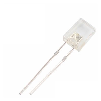 LYCCS 100-Piece 2x3x4 mm/2x5x7 mm Square DIP LEDs, Red, Yellow, Green, Blue, High Brightness (White-Red, 2x3x4 mm)