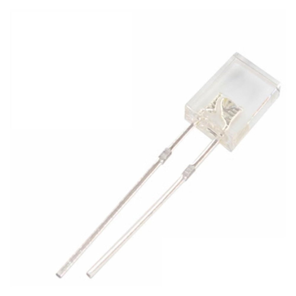 LYCCS 100-Piece 2x3x4 mm/2x5x7 mm Square DIP LEDs, Red, Yellow, Green, Blue, High Brightness (White-Red, 2x3x4 mm)