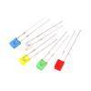 LYCCS 100-Piece 2x3x4 mm/2x5x7 mm Square DIP LEDs, Red, Yellow, Green, Blue, High Brightness (White-Red, 2x3x4 mm) view 3