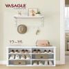 VASAGLE Shoe Bench with Storage, 6 Compartments, 29.5 x 100 x 50 cm view 2