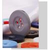 30 Round Resin Buttons, 4-Hole, Beige, 18 mm view 3