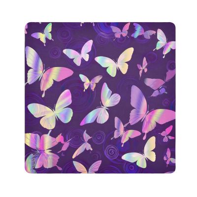 ODAWA Foldable Protective Film, Holographic Butterflies, Self-Adhesive, 45 x 45 cm, Lightweight, for Camera Accessories, Purple