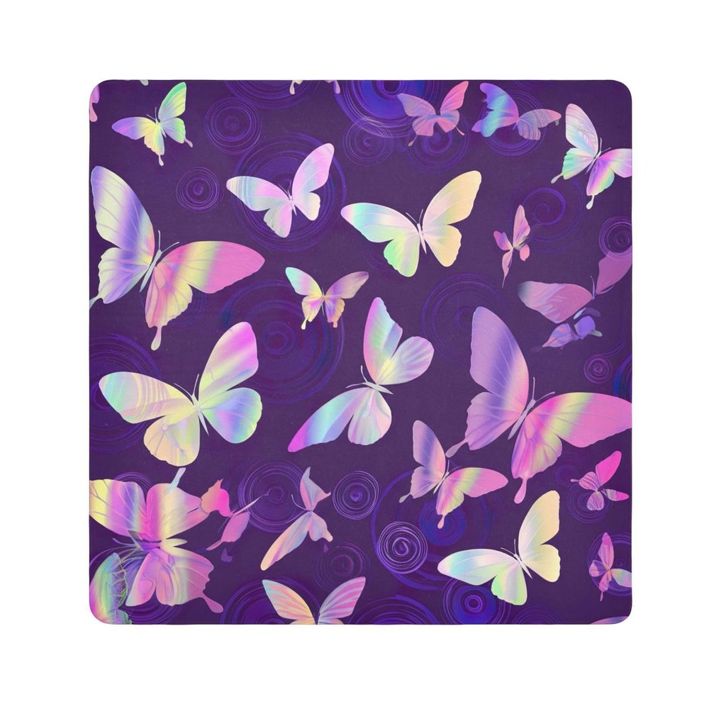 ODAWA Foldable Protective Film, Holographic Butterflies, Self-Adhesive, 45 x 45 cm, Lightweight, for Camera Accessories, Purple