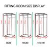 Generic Temporary Changing Room for Clothing Stores, Mobile Changing Room with Privacy Curtain, Brown, 100 x 80 x 200 cm view 4