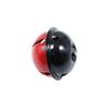 10 Two-Tone Metal Bells for Crafts, Star Christmas Bells, 40 x 33 mm, Black and Red view 1
