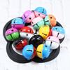 10 Two-Tone Metal Bells for Crafts, Star Christmas Bells, 40 x 33 mm, Black and Red view 2