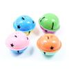 10 Two-Tone Metal Bells for Crafts, Star Christmas Bells, 40 x 33 mm, Black and Red view 4