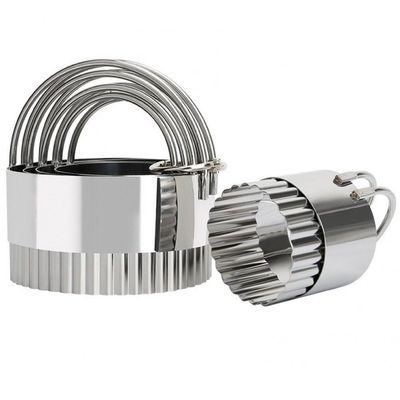 Vobumix Round Cookie Cutters with Handles, Stainless Steel