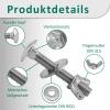 DSM M8 x 65 mm Stainless Steel Carriage Bolt Set, DIN 603, 100 Pieces view 2