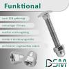 DSM Carriage Bolts M5 x 50 mm Set, DIN 603, 2 pcs., A2 Stainless Steel view 3