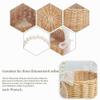 AWAOVV Rustic Rattan Flower Girl Basket with Beaded Handle view 3