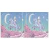 3-Ring Binder with Astronauts Riding Unicorns, 3.8 cm Rings, 200 Sheets, 2-Pack view 2
