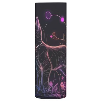 Aesthetic American Shorthair Cat Plastic Cylinder Vase, 11.8 x 3.9 Inches