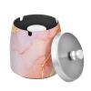 Lidded Ashtray for Outdoor Use, Portable, Non-Slip, Classic Leaf-Edge Design view 2