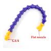 1/2, 3/8, 1/4 in. Male Thread Flexible Plastic Coolant Hose with Nozzle, 300–700 mm, for CNC Milling and Turning Machines (Valve-G1/4-Flat, 5PCS, L 600 mm) view 2