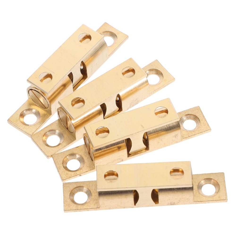 Adjustable Double-Ball Brass Cabinet Catches, 4-Pack