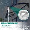 HBOOMOEM Polycarbonate Front Door Awning with Aluminum Alloy Brackets, Sink-Style Design (140 × 280 cm/55 × 140 in) view 3