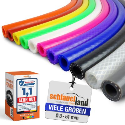 1 m Universal Vario Silicone Hose, 3 mm ID, Violet, 200°C, FDA Food-Grade