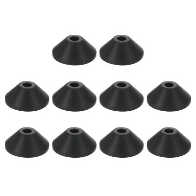 QUARKZMAN 10-Piece M6 Rubber Conical Washers, Non-Slip Sealing Gaskets for Toilet Tank-to-Bowl Bolts and Toilet Repair, Black