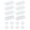 QUARKZMAN 8-Piece Toilet Seat Bumper Set, Non-Slip Plastic Bumpers, White view 1