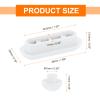 QUARKZMAN 8-Piece Toilet Seat Bumper Set, Non-Slip Plastic Bumpers, White view 2