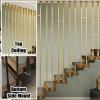 Outdoor/Indoor Stair Railing Post, Low/High Modern Stair Railing Column for Indoor and Angled Stairs, Black/Gold/White, L-Shape (Pack of 1) view 4