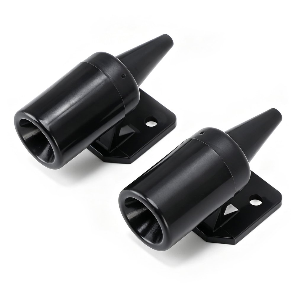 CHEOTIME 1 Pair Vehicle Deer Warning Whistles, Ultrasonic Wildlife Warning System, Black