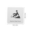 Wet Floor Warning Sign, Silver, Aluminum-Plastic, Self-Adhesive view 2