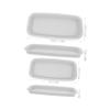 Happyyami Rectangular Plant Saucers, 4-Pack, PP, White view 2