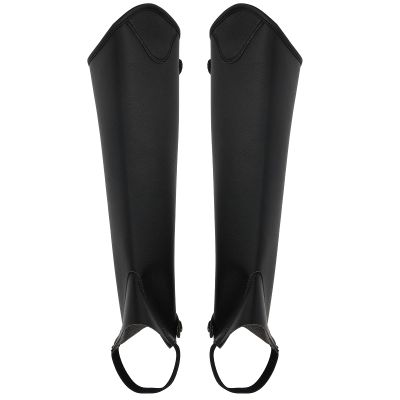 Microfiber PU Leather Half Chaps with Zipper for Adults, Size S