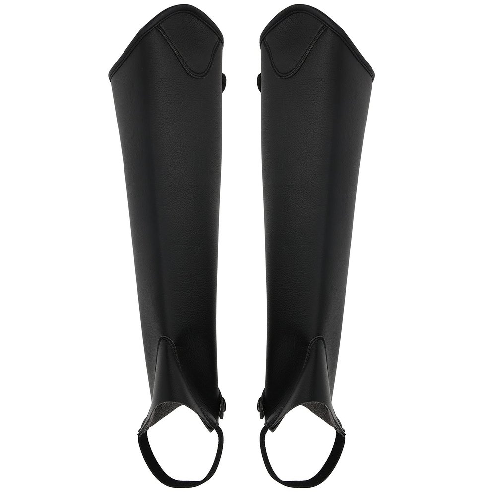 Microfiber PU Leather Half Chaps with Zipper for Adults, Size S