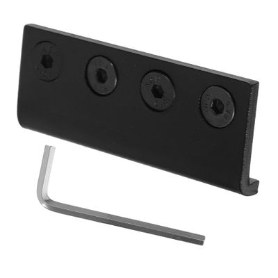 Black Steel Track Connector Plate for Barn Doors