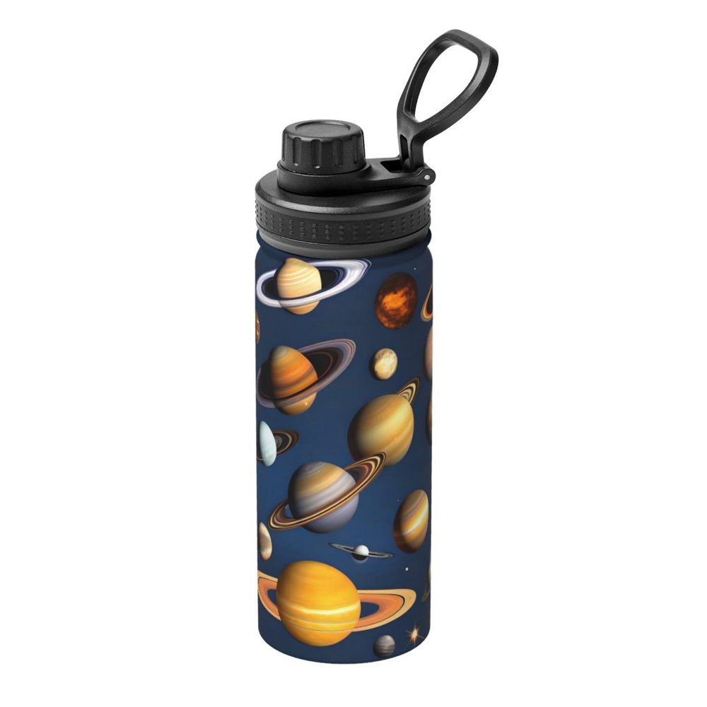 Poezjzw Solar System Planets Insulated Stainless Steel Travel Tumbler, 530 ml
