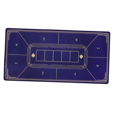 Blue Portable Foldable Poker Mat