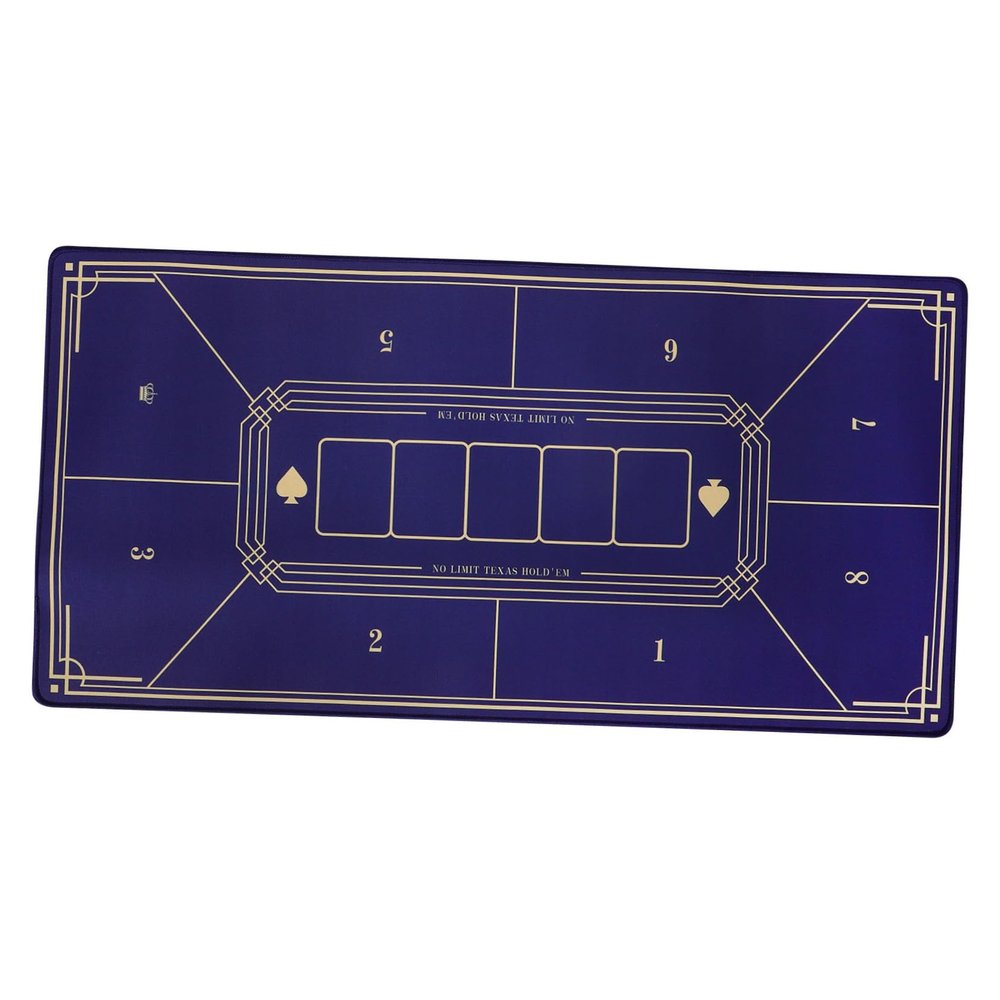 Blue Portable Foldable Poker Mat
