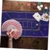 Blue Portable Foldable Poker Mat view 4