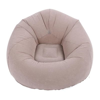 ANKROYU Inflatable Lounge Chair, Portable PVC Flocked Chair, Gray, 75 x 75 x 45 cm