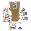 Junaversum 6 Invitations for an 8th Birthday Art & Craft Party, with Envelopes, Bags and Stickers view 1