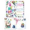 Junaversum 6 Invitations for an 8th Birthday Art & Craft Party, with Envelopes, Bags and Stickers view 2