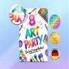 Junaversum 6 Invitations for an 8th Birthday Art & Craft Party, with Envelopes, Bags and Stickers view 3