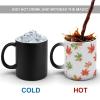 Porcelain Coffee Mug, Color-Changing Mug for Men and Women, 325 ml, Floating Leaves Design view 4