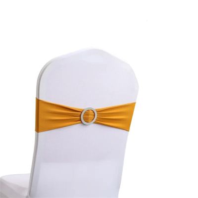 YDYAENIO 10-Piece Chair Sash Set, Bow Knot, Solid Gold