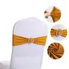 YDYAENIO 10-Piece Chair Sash Set, Bow Knot, Solid Gold view 2