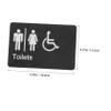 Black ABS Braille Toilet Sign with Adhesive view 2