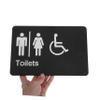 Black ABS Braille Toilet Sign with Adhesive view 3