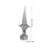 VICASKY 2-Piece Stainless Steel Trident Fence Finials, Silver view 2