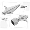 VICASKY 2-Piece Stainless Steel Trident Fence Finials, Silver view 3