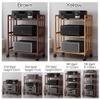 Generic AV Media Cabinet Stand, Brown, 80 x 38 x view 3