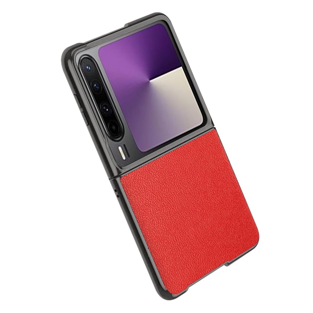 FDUJINH Genuine Leather Case for Huawei Pura X, Red